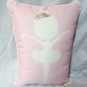 Decorative Pink Pillow , girls room, Ballerina , cute phrase ,